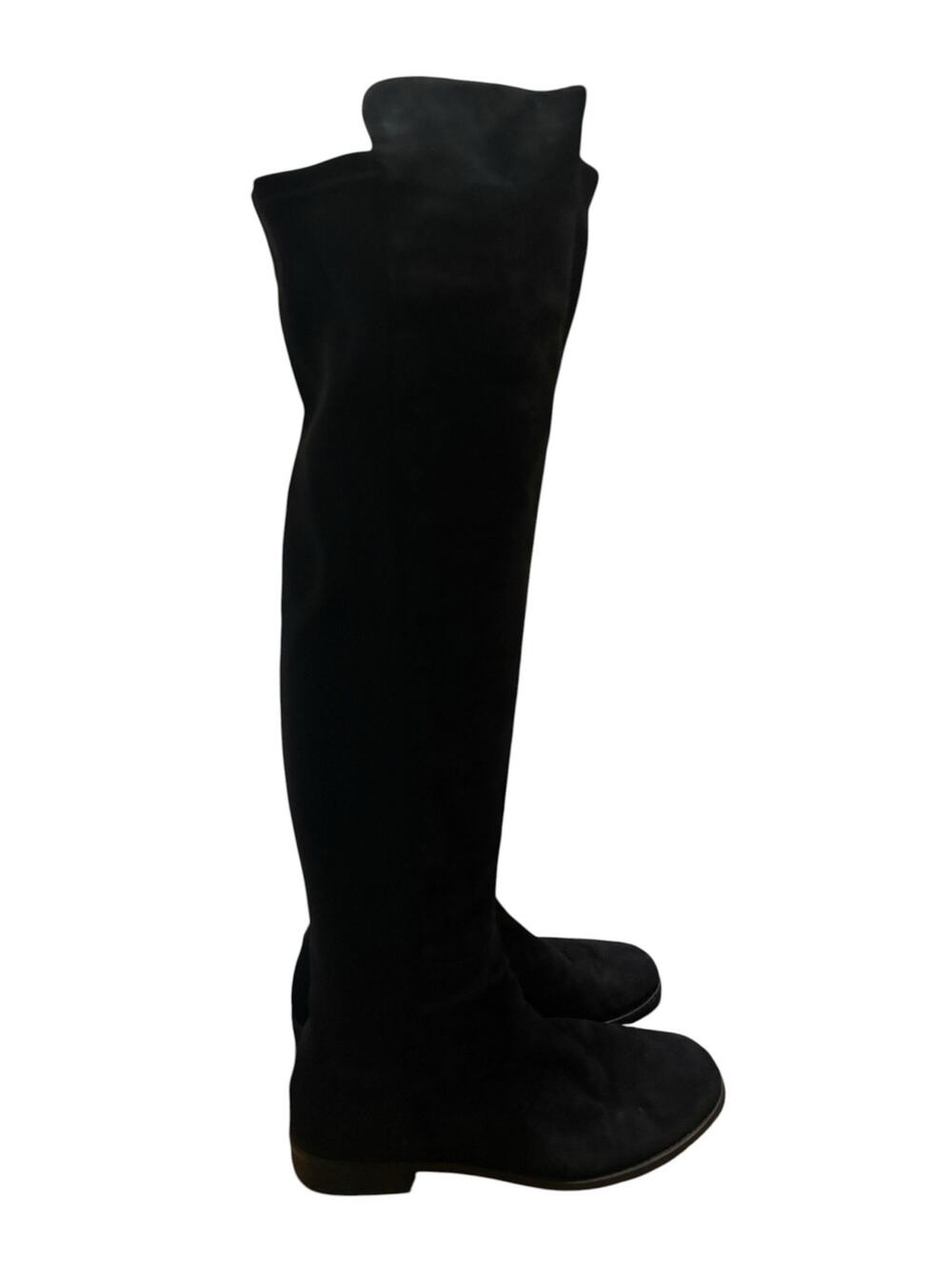 Stuart Weitzman 5050 Over The Knee Boots Black Suede Leather Size 8.5